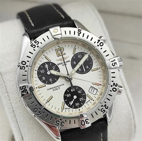 breitling colt chronograph panda leather strap|Breitling colt chronograph.